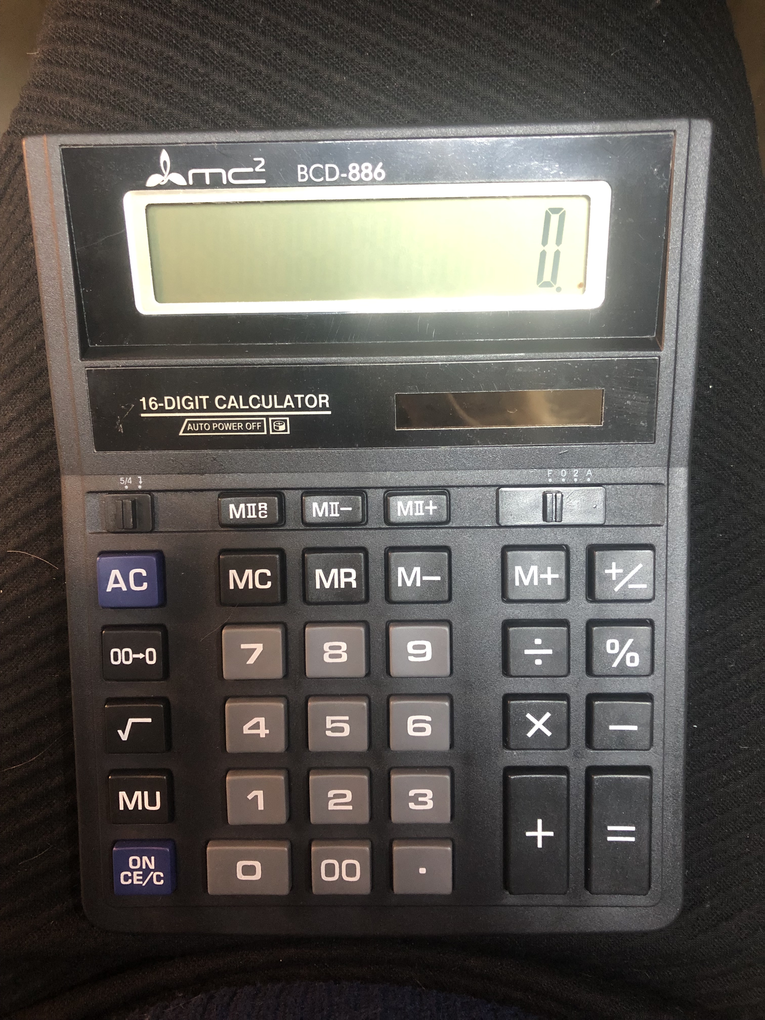 Калькулятор  16 разрядов настольный BCD-886