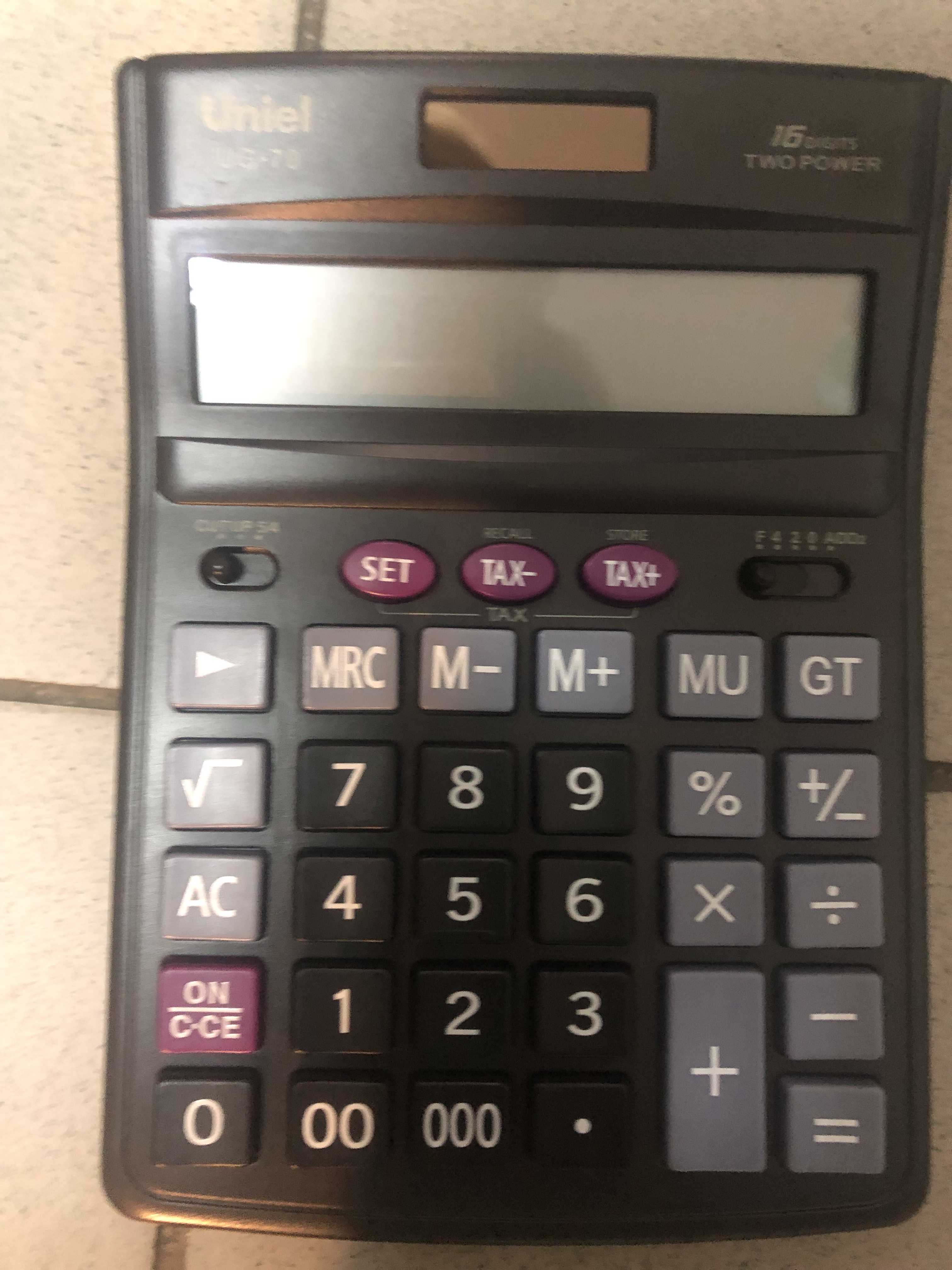 Калькулятор 16 разрядов настольный UG-70